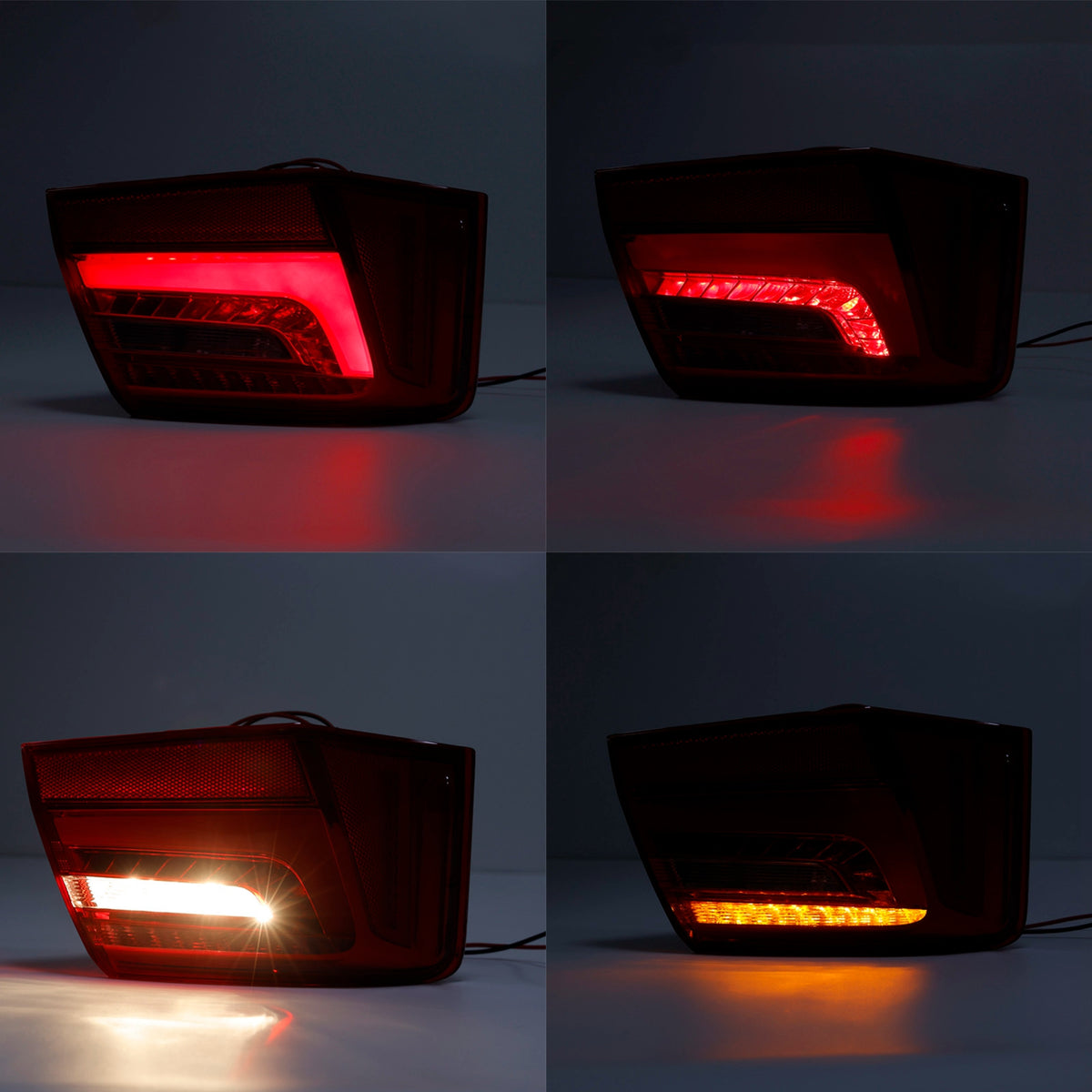 Voiture 4pcs gauche et à l'extérieur LED feux arrière feux de frein Audi A6 2012 - 2015