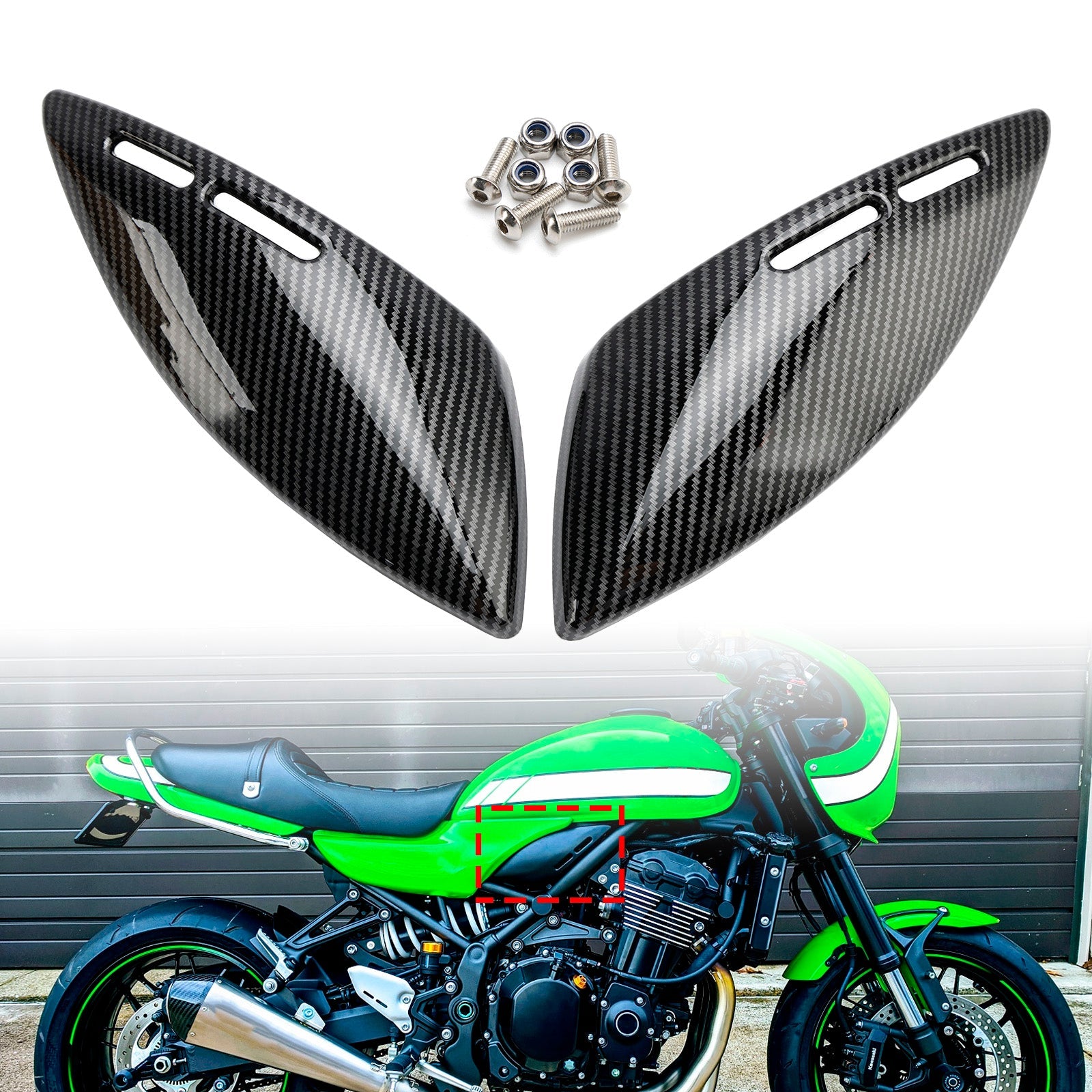 Kawasaki Z900RS 2018-2024 Panel lateral del tanque de combustible