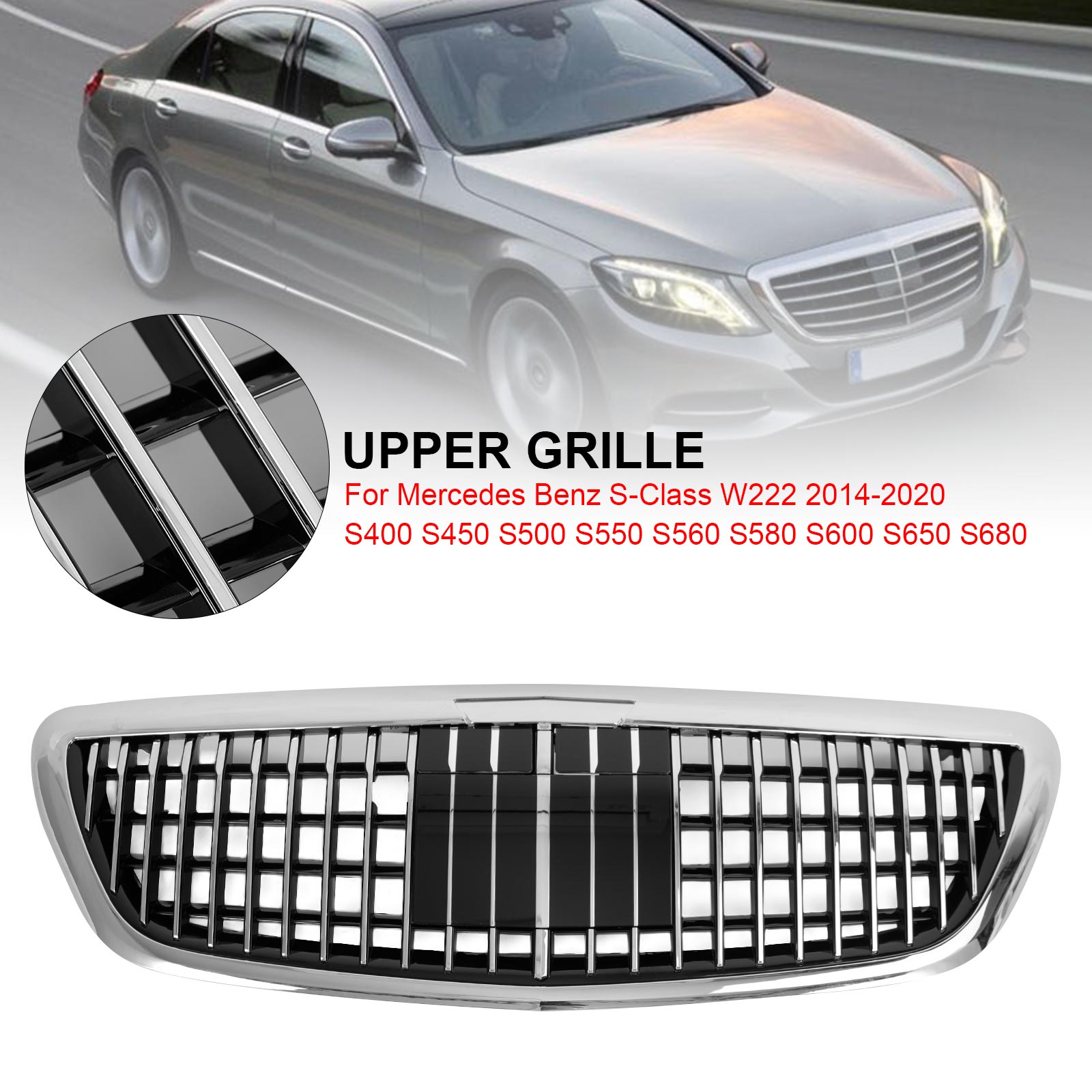 Grille avant Maybach - Compatible Mercedes-Benz Classe S (2014-2020) W222 - Neuf