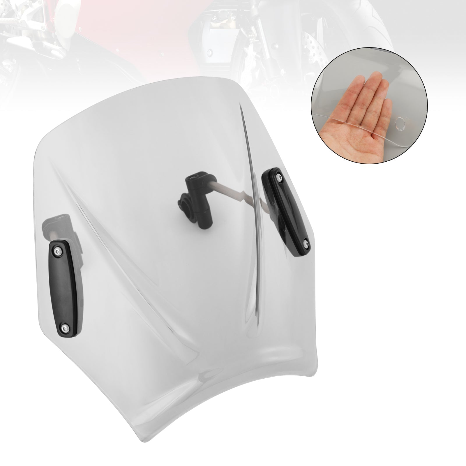 Moto con manubrio 22 mm/7/8 "Vidone del parabrezza universale