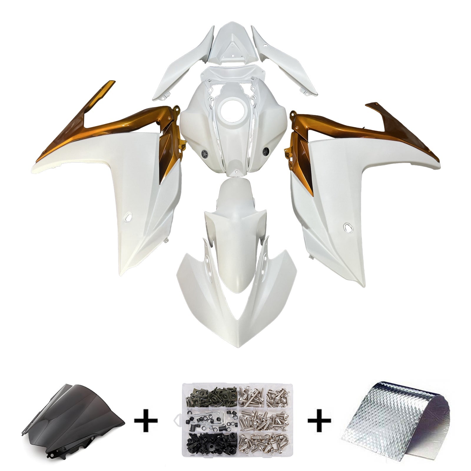 Kit de carénage injecté ABS pour Yamaha YZF-R3 2014-2018 et R25 2015-2017