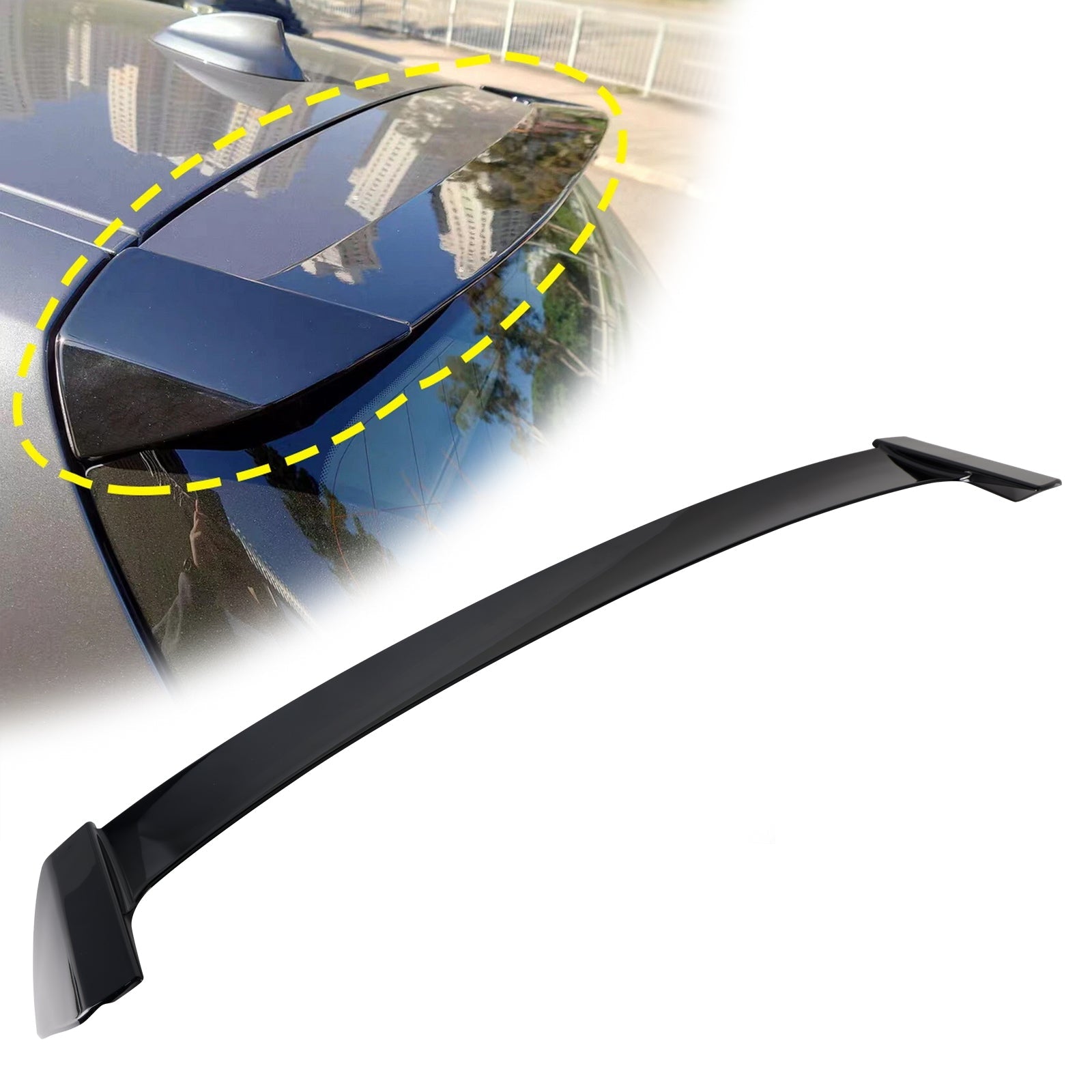 Spoiler de techo trasero negro brillo para bmw serie 1 E81 E87 2004-2011