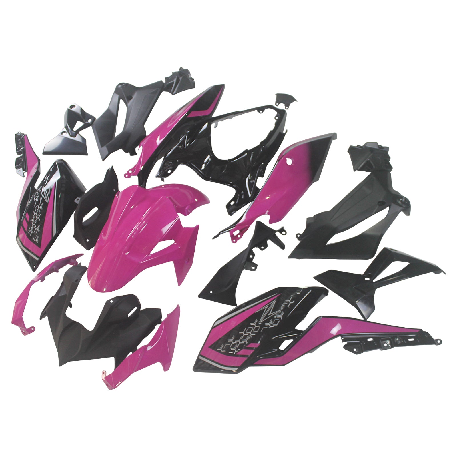 Kit de carénage en plastique ABS injecté compatible avec Kawasaki Z400 2018-2024