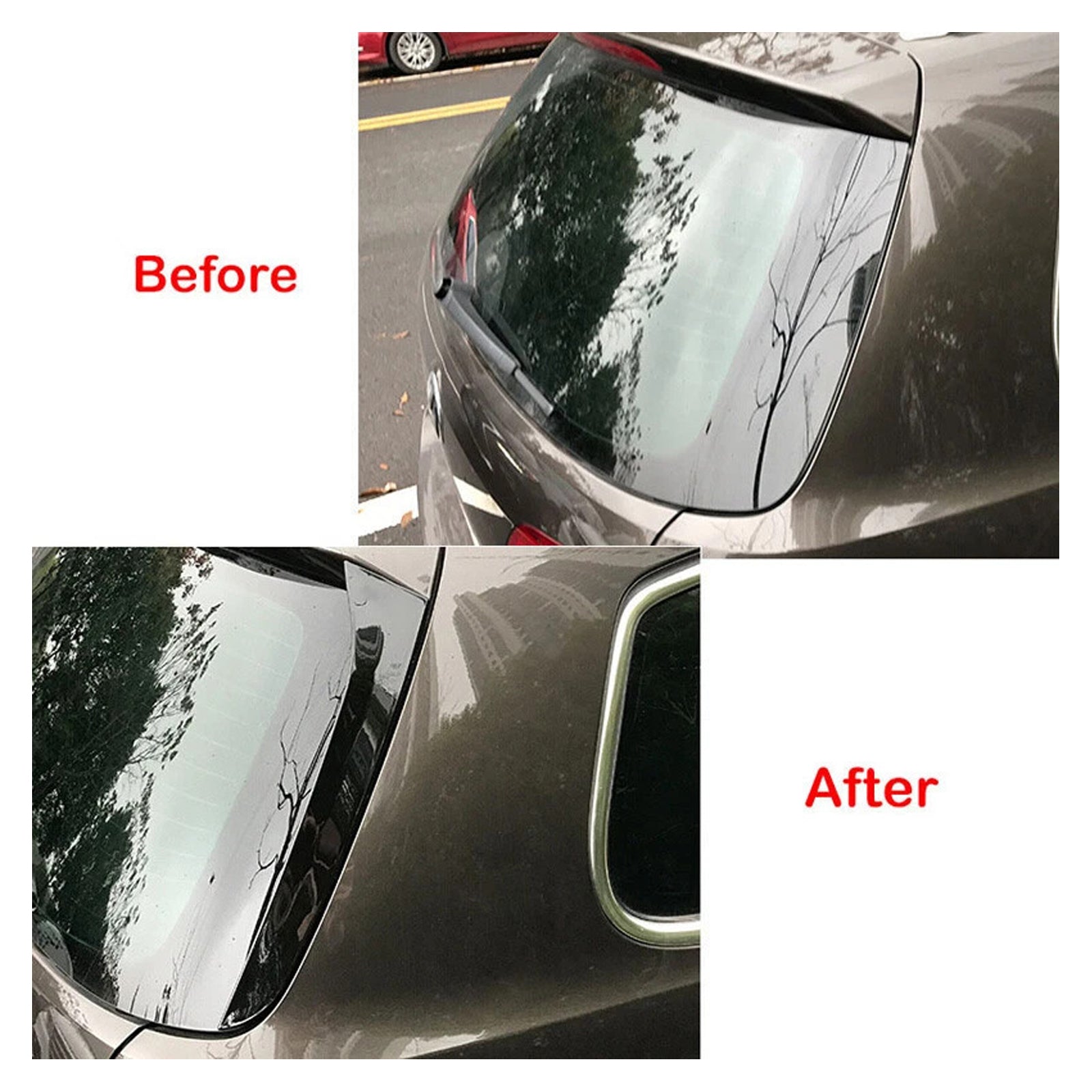 Coppia di spoiler laterali per lunotto posteriore nero lucido per VW Passat B7 Wagon 11-15