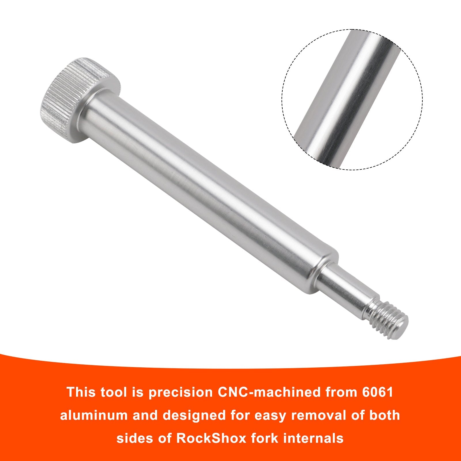 Outil de démontage de fourche inférieure - Poinçon fileté pour retirer le côté ressort/amortisseur pour Rockshox