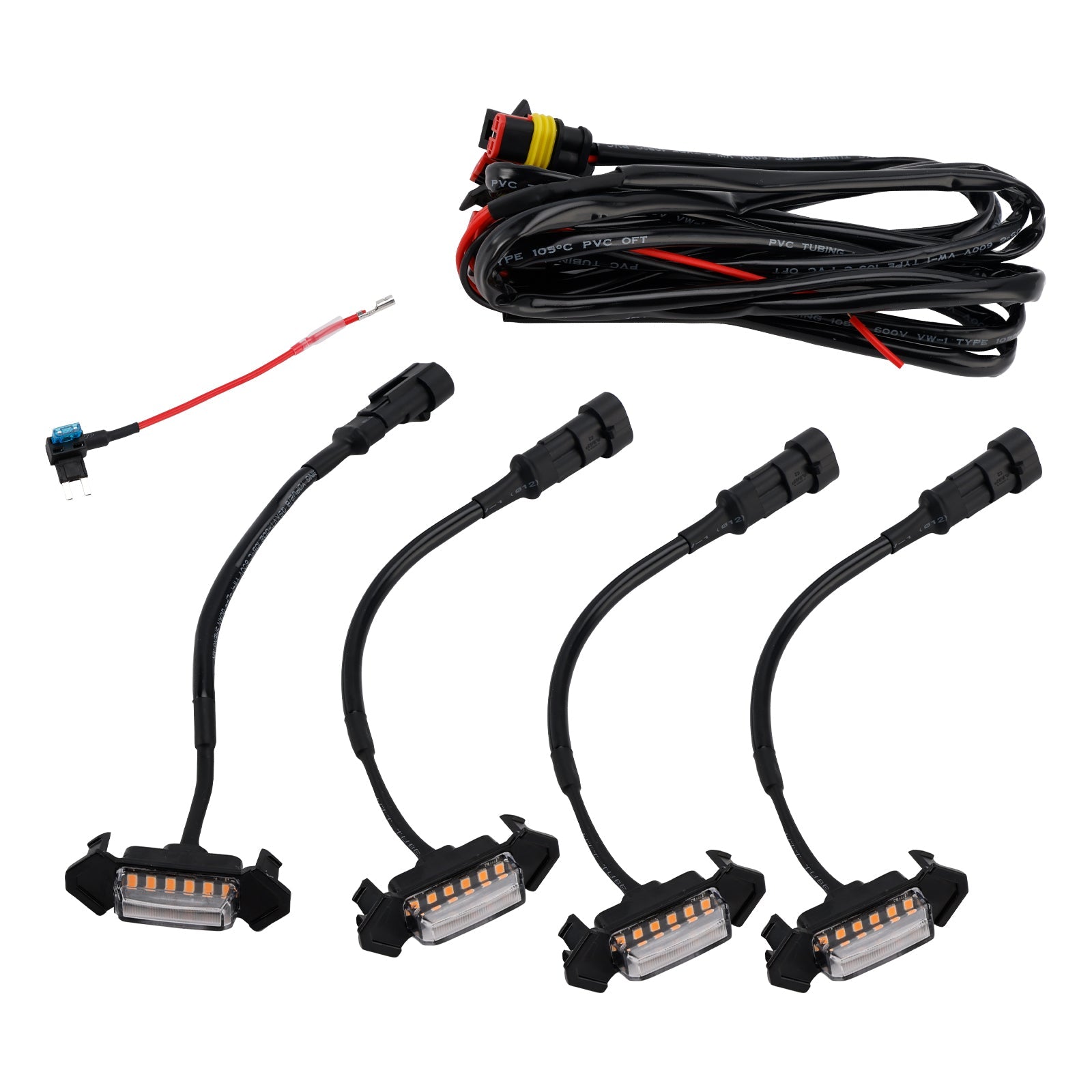 Kit d' LED-voorgrilleverlichting voor Toyota Tacoma 2016-2023, heldere lens, amberkleurig licht