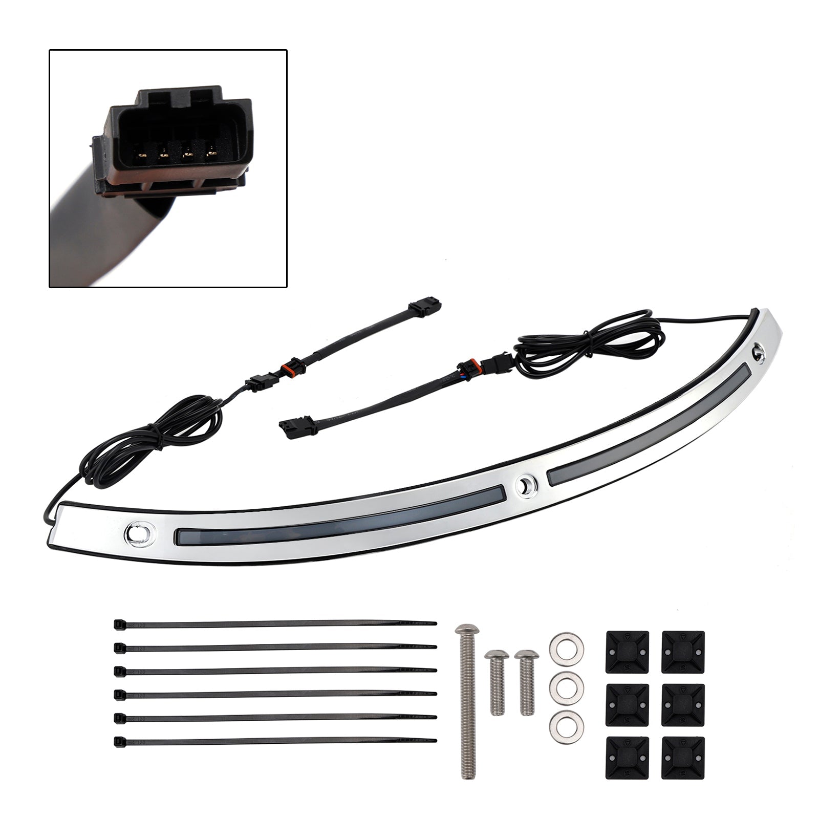 Garniture de pare-brise avec clignotants à LED pour Touring Electra Glide Street Glide Ultra Limited 2014+