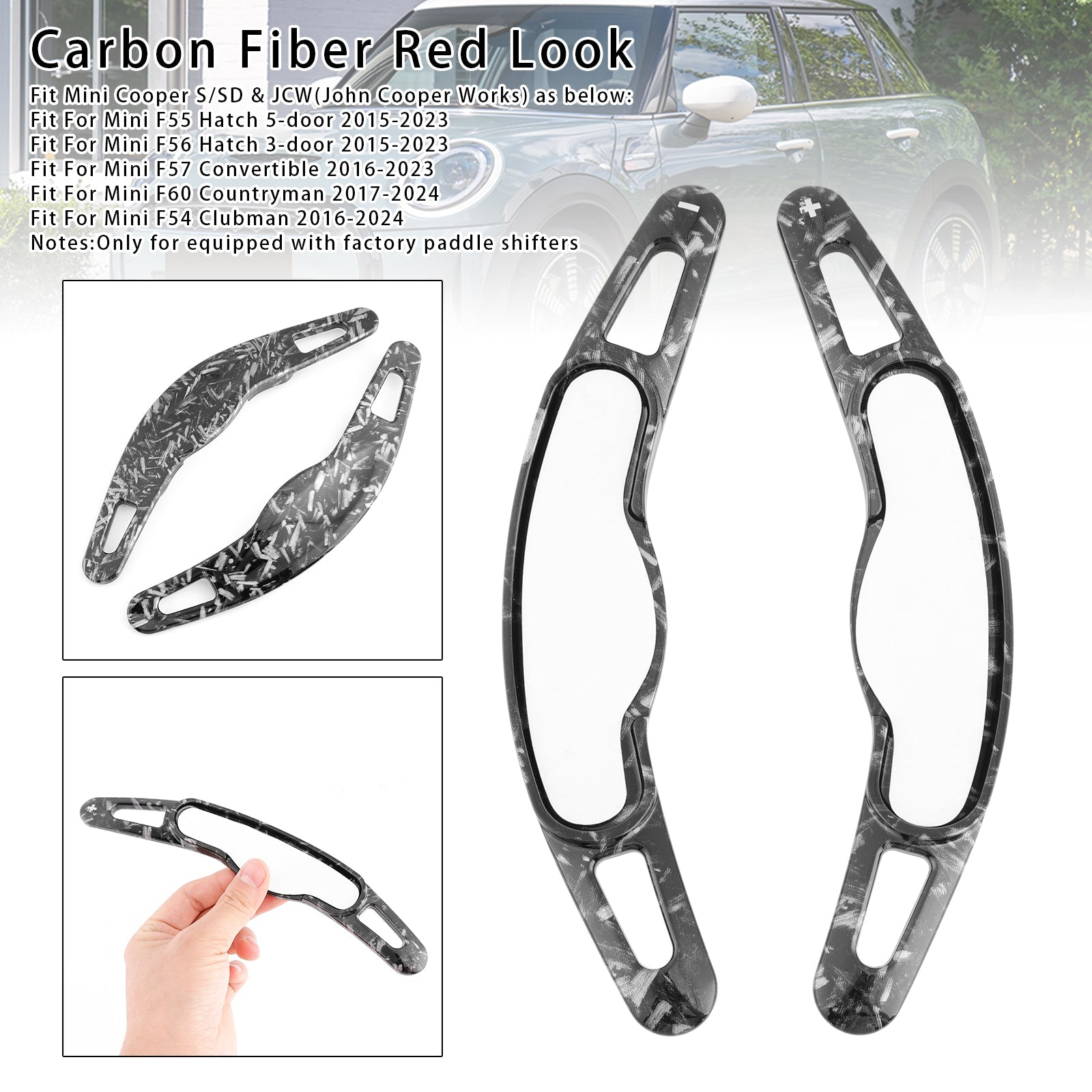 Extension de palettes de changement de vitesse au volant pour Mini F54 F55 F56 F57 F60 2014-2022