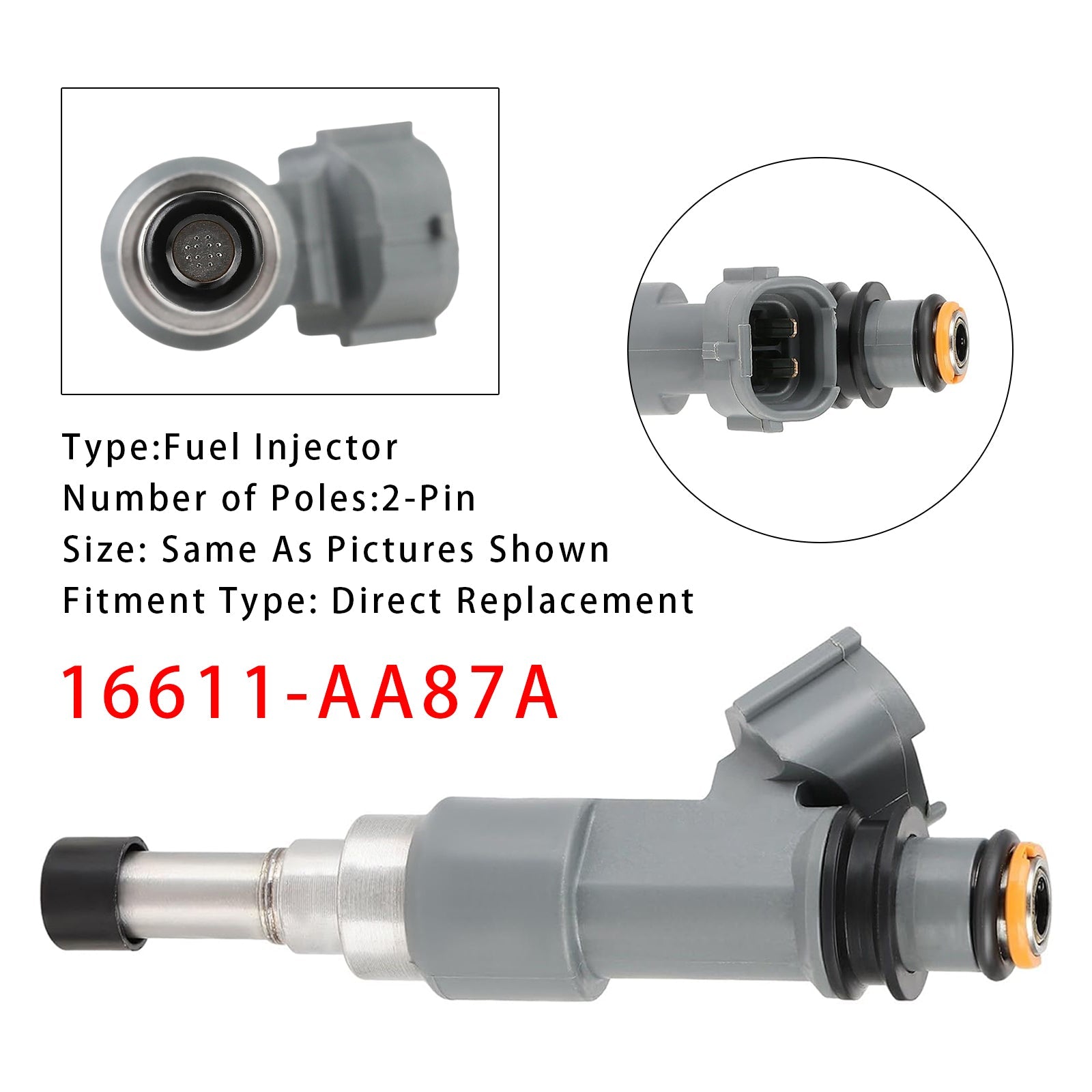 Iniettore di carburante (1 pezzo) per Subaru Legacy Outback 2.5L H4 (2015-2017), codice articolo 16611-AA87A