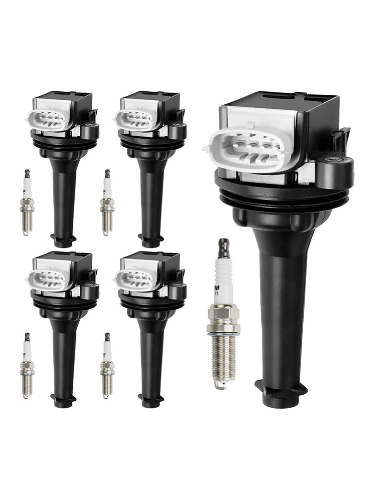 Pakket van 5 rollen'UF517 ontsteking + bougies'ontsteking voor Volvo S60 2.5L L5 2012-2016