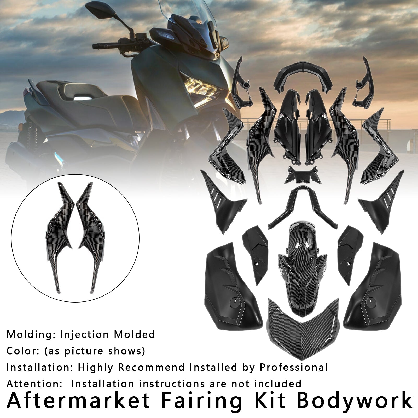 Kitting and Bodywork Kit inyectado para Yamaha X-Max 300 XMAX 2023-2024