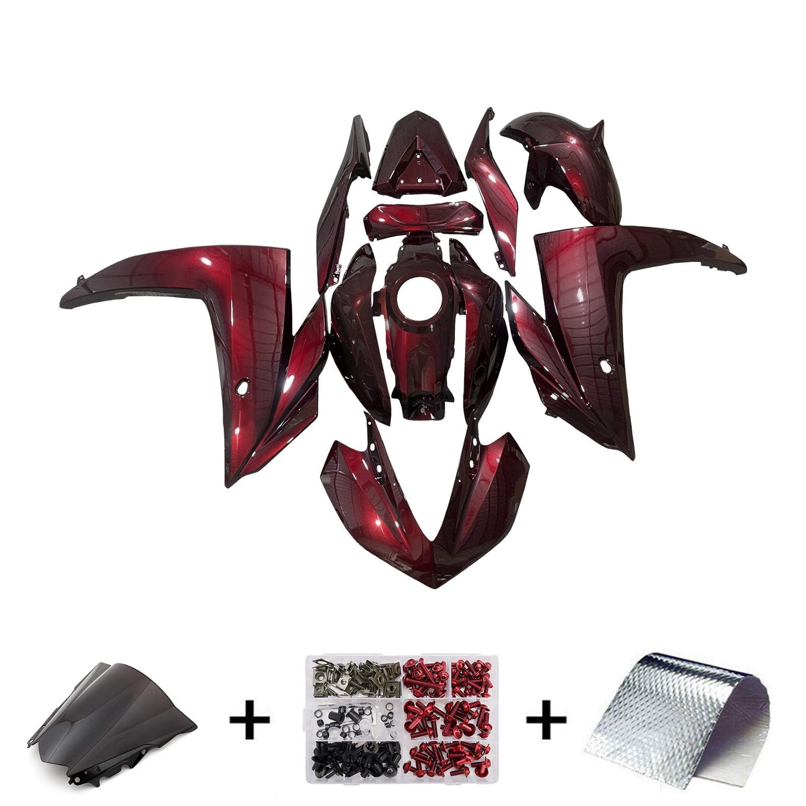 Kit de carénage injecté ABS pour Yamaha YZF-R3 2014-2018 et R25 2015-2017
