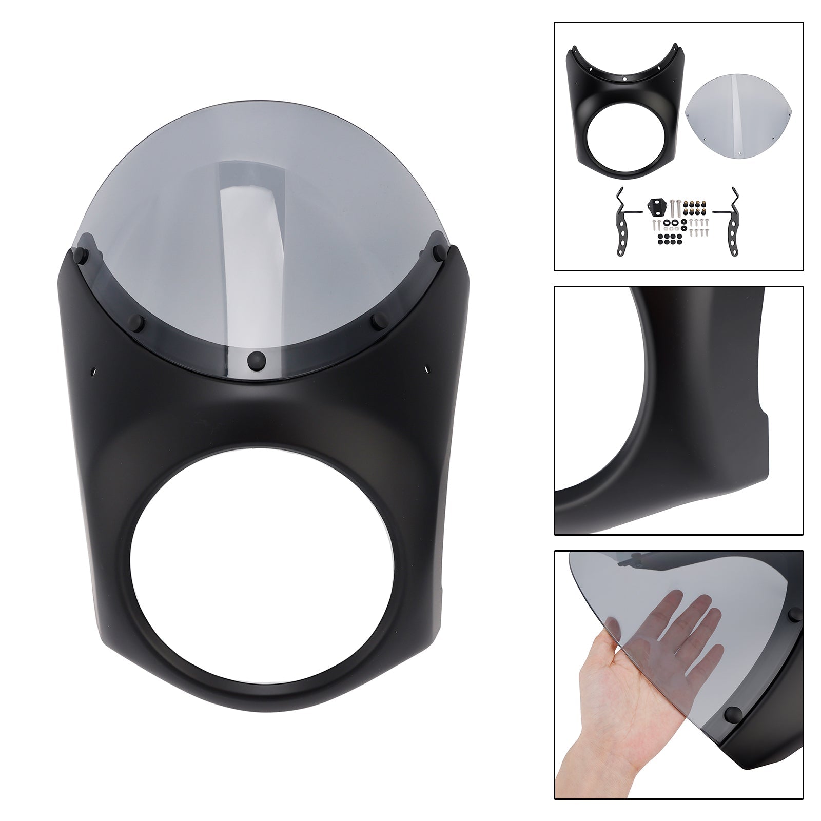 Fiera del parabrezza del faro per eliminatori Kawasaki 500 2024-2025