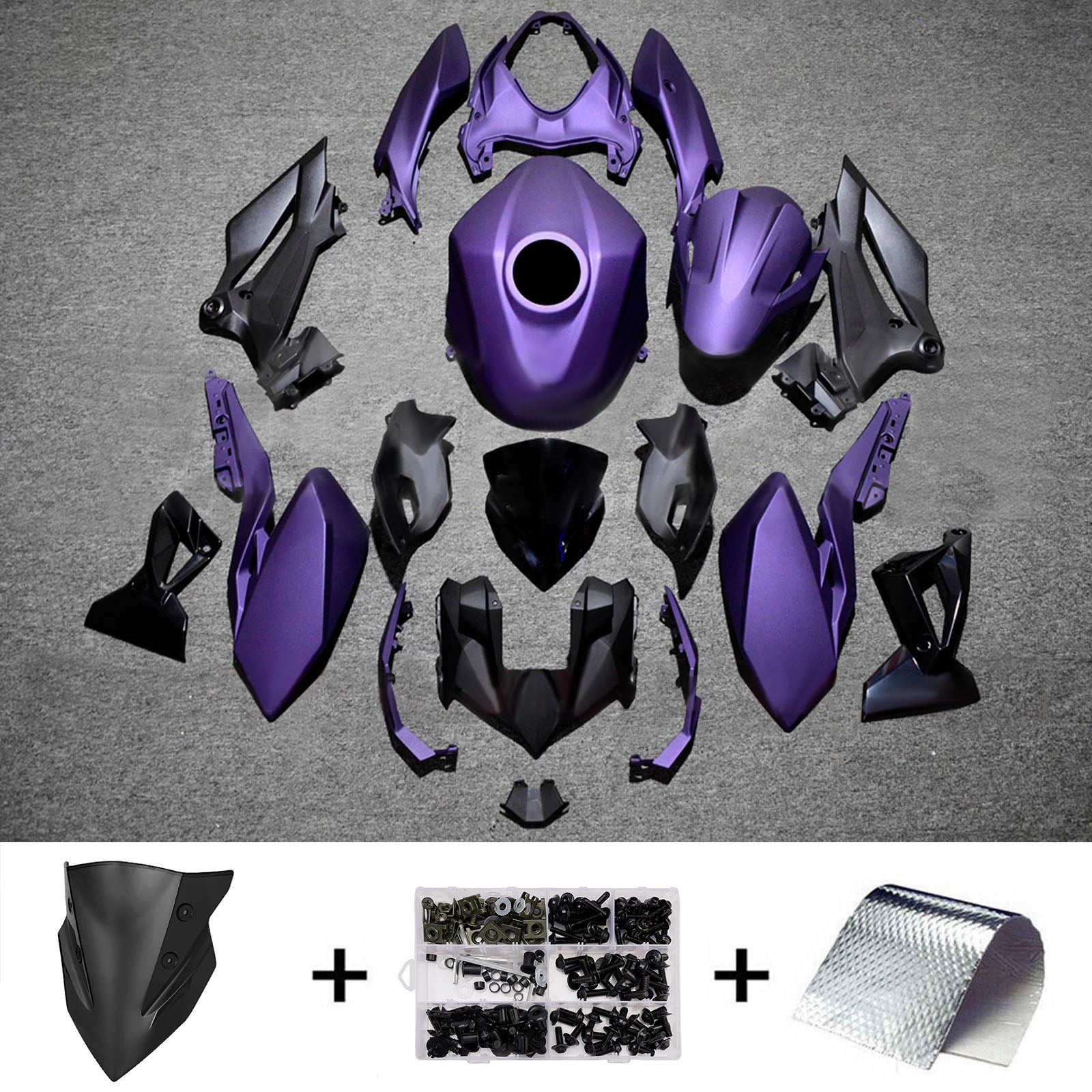 Kit de carénage injecté en plastique ABS compatible avec Kawasaki Z400 2018-2024