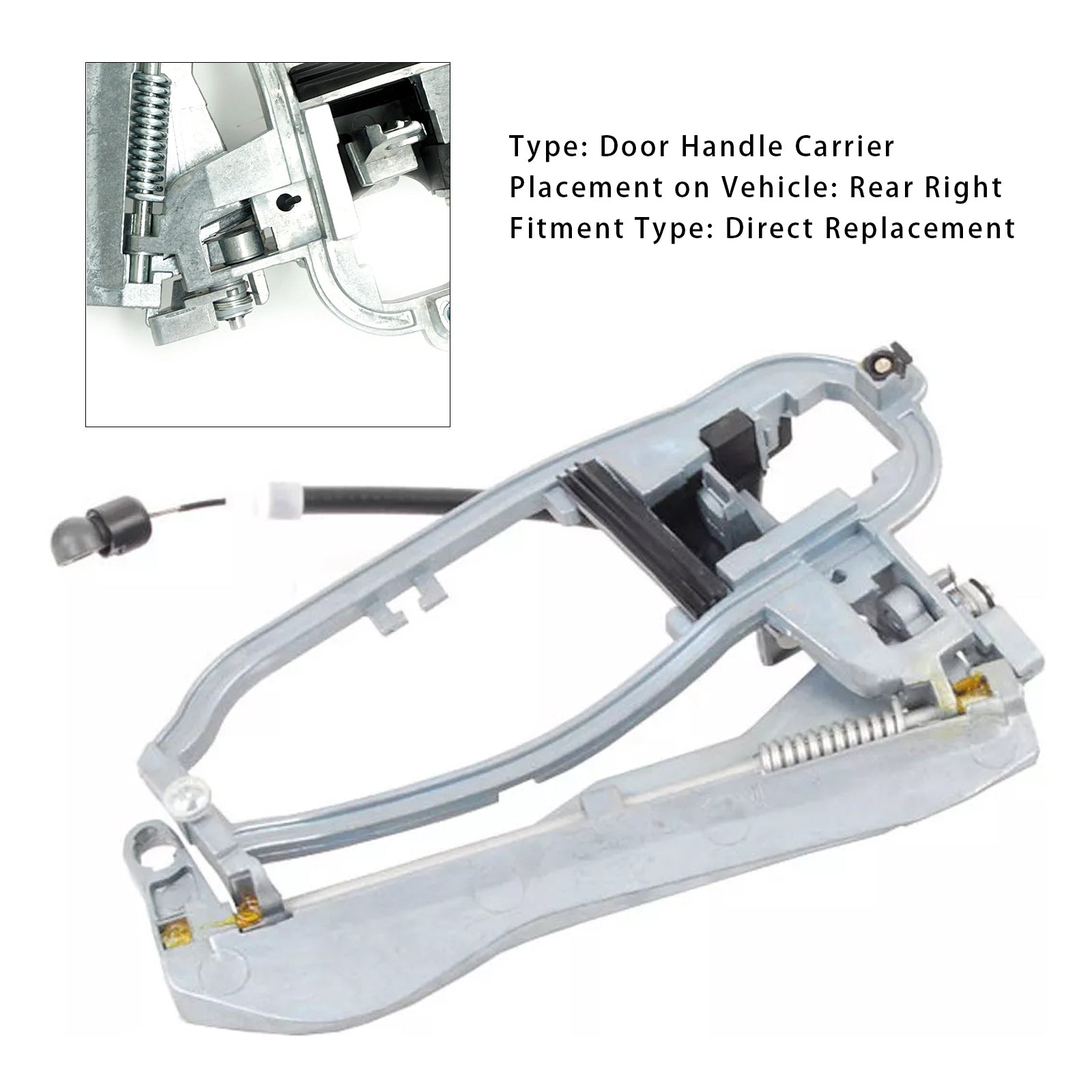 Supporto manico della porta destra posteriore 512228243636 per BMW E53 X5