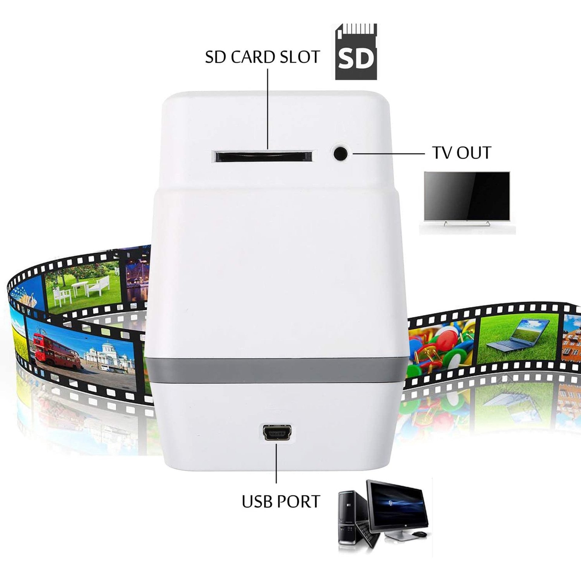 Scanner de diapositives de négatifs anciens 22 MP, convertissant les films 126KPK/135/110/Super 8