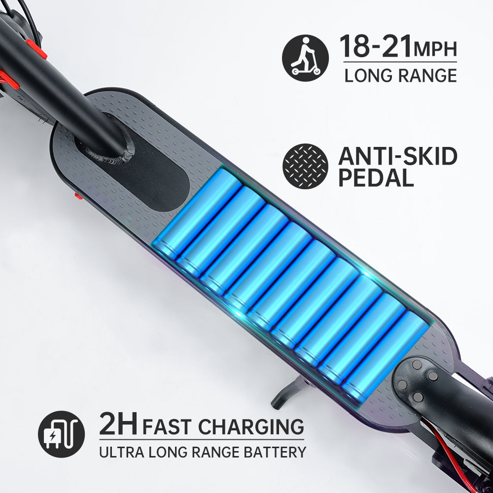 Scooter eléctrico plegable 350W - Autonomía de 35 km - 30 km/h Max - UL2272