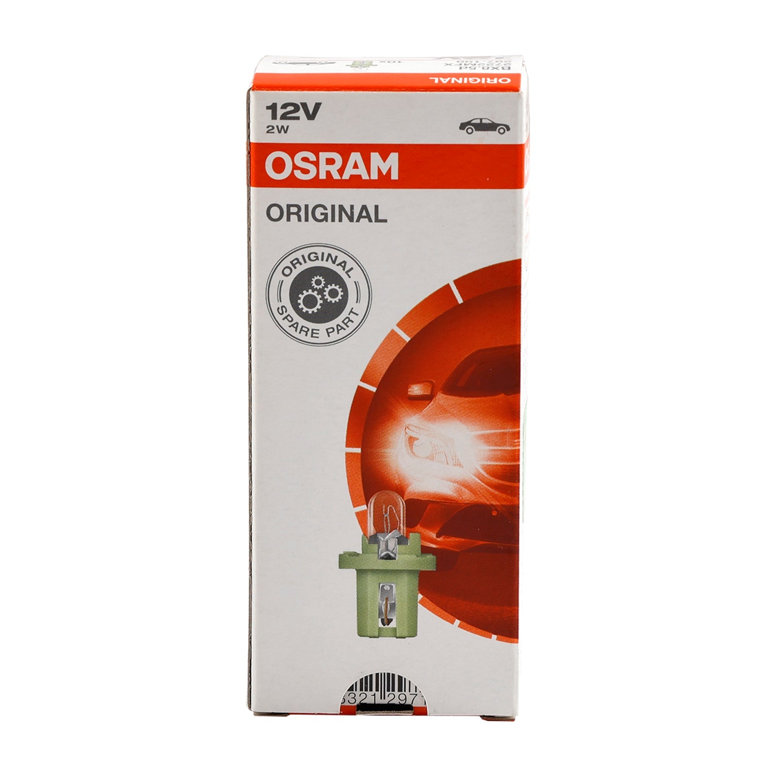 Lot de 10 lampes d'instrument BX8.5D 2722MFX 12 V 2 W pour OSRAM