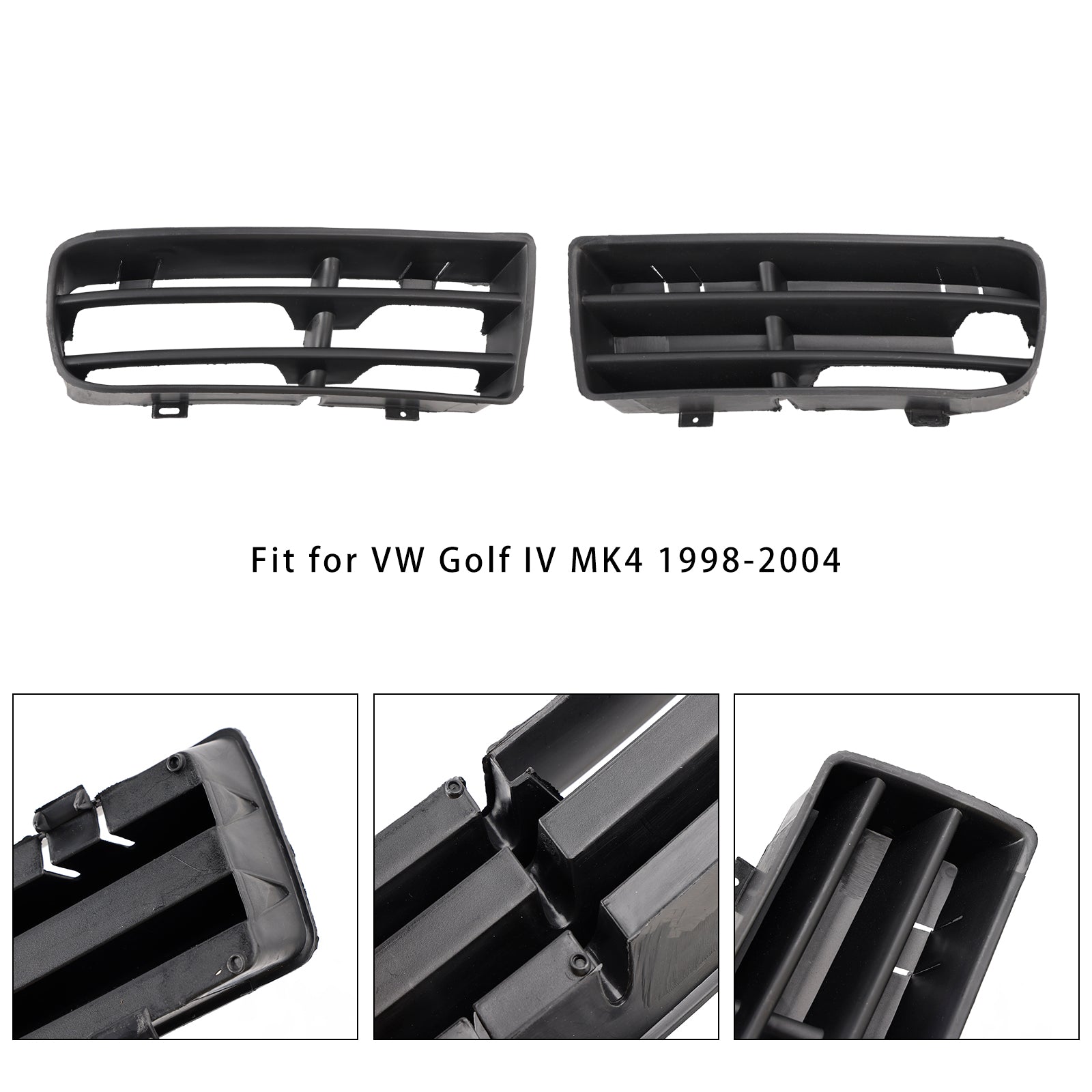 Paire de grilles de protection pour phares antibrouillard avant pour VW Golf IV MK4 1998-2004 1J0853665B 1J0853666E