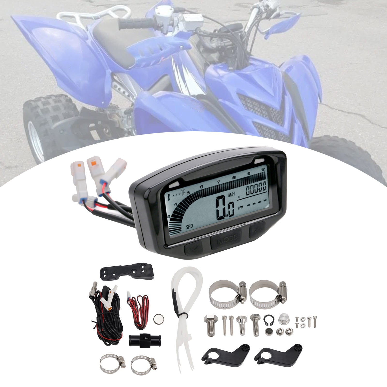 Compteur de vitesse, odomètre et compte-tours numériques LCD pour Yamaha YFZ 450 (2004-2014)