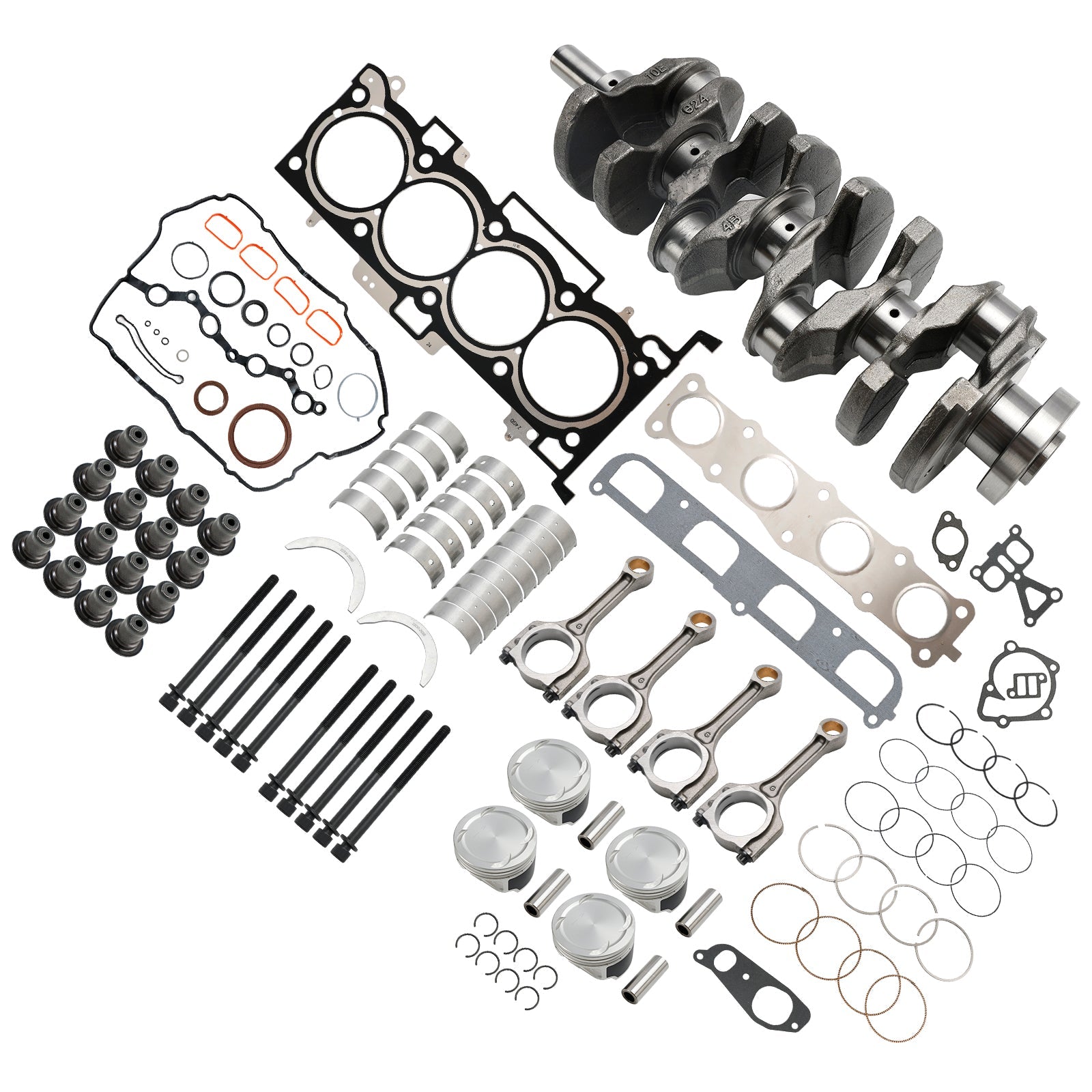 Kit di revisione e ricostruzione motore G4KE 2.4L, albero motore e bielle per Hyundai KIA