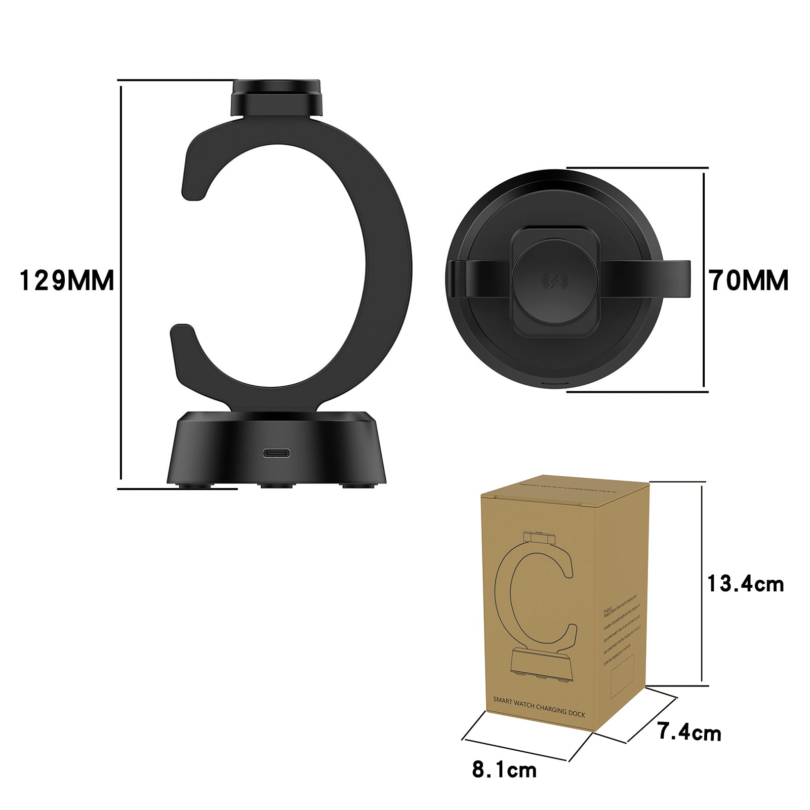 Stazione di carico wireless sotto forma di C per orologi 44/4 classici/3/attivi 2/attivi