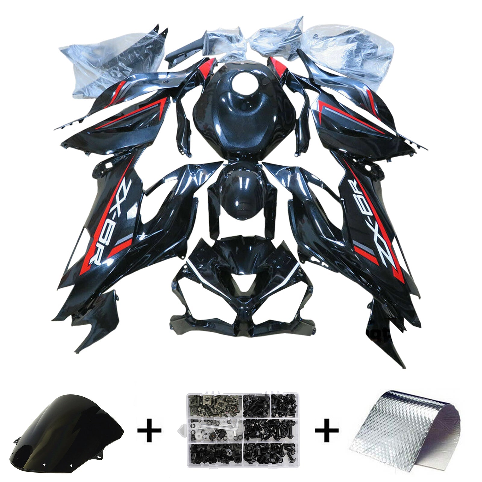 KAWASAKI ZX6R 2019-2023 komplet za vbrizgavanje, plastična karoserija ABS