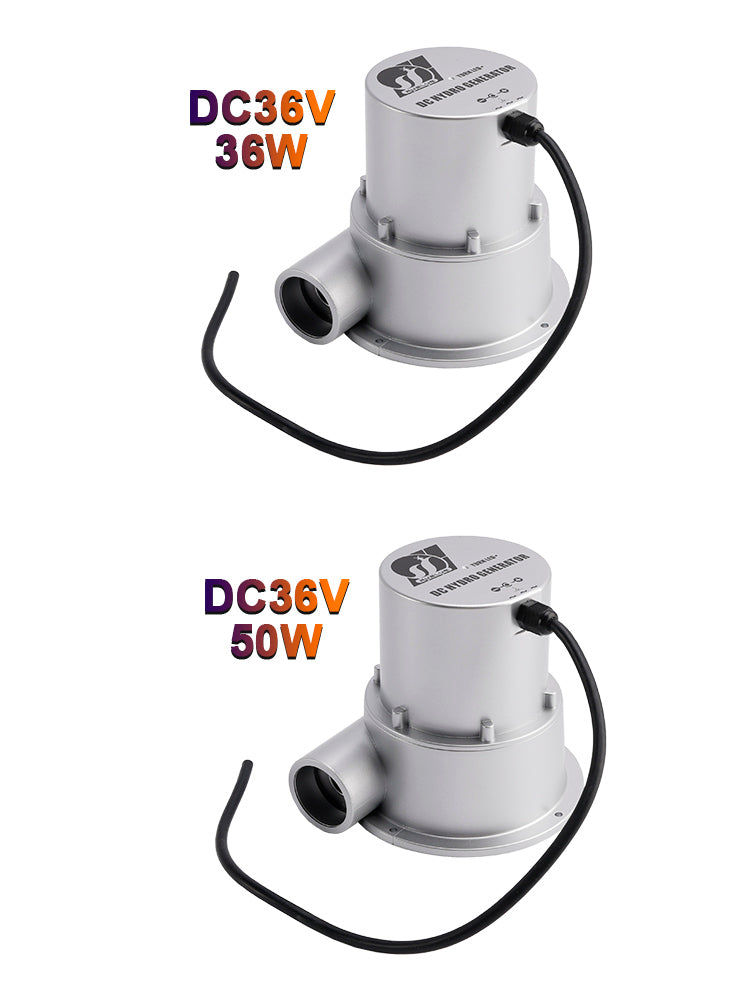 Generador hidroeléctrico con 24 V de turbina de flujo de agua CC 36 V 36 W/50 W CA