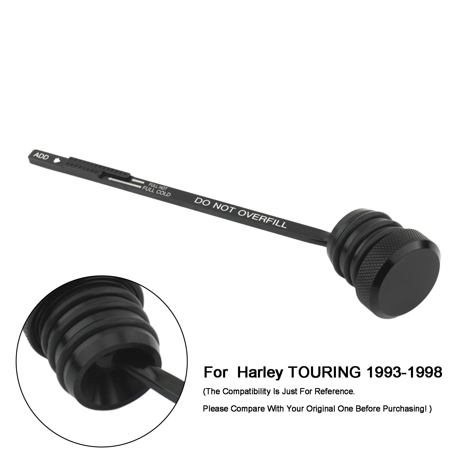 Harley Touring FLHT FLTC 1993-1998 Tank de tanque de calibre de aceite.