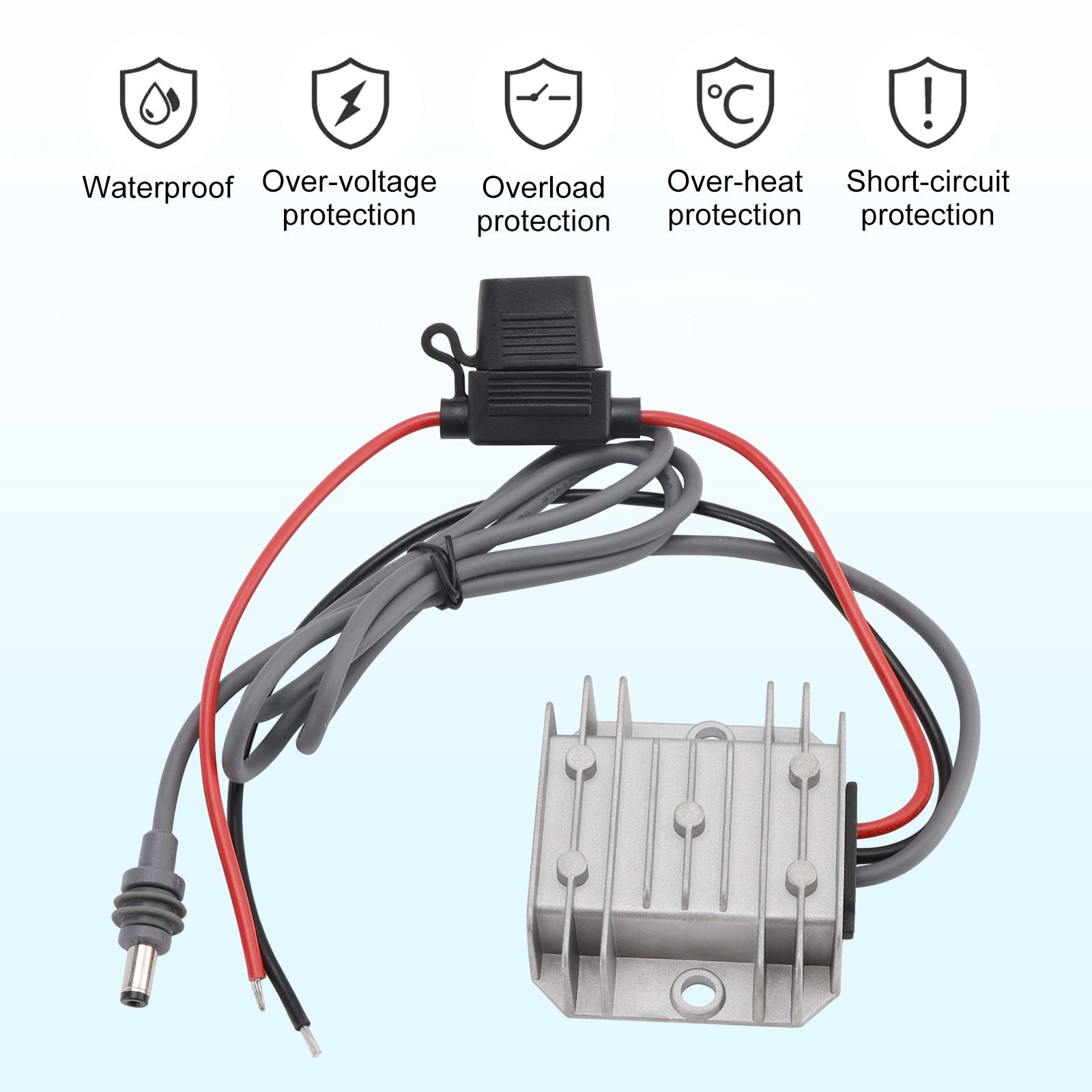 Minivirtalähde 12V/24V - 30V 3,5A 105W sulakkeella