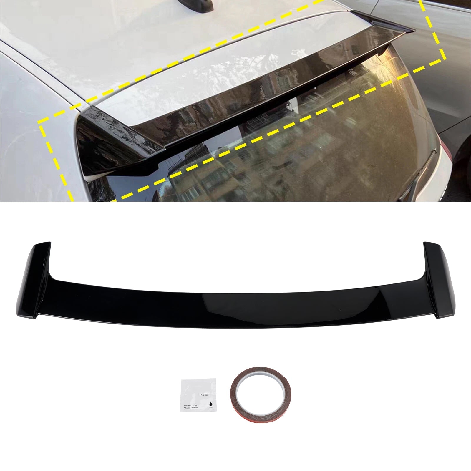 Spoiler posteriore sul tetto nero lucido per BMW Serie 1 E81 E87 2004-2011