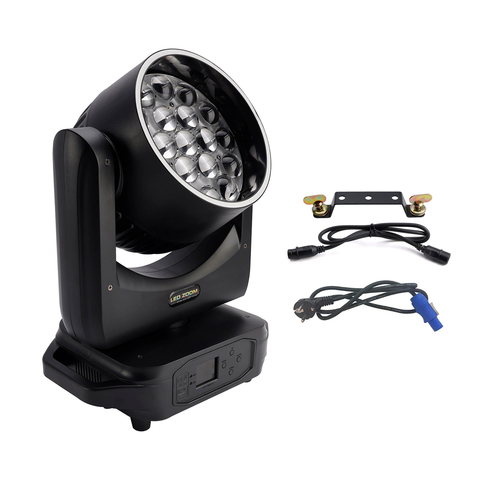 Luce a testa mobile Zoom 19X20W LED RGBW DMX Illuminazione a fascio