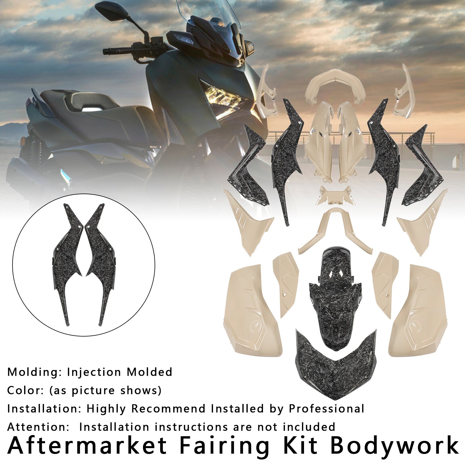 Kitting and Bodywork Kit inyectado para Yamaha X-Max 300 XMAX 2023-2024