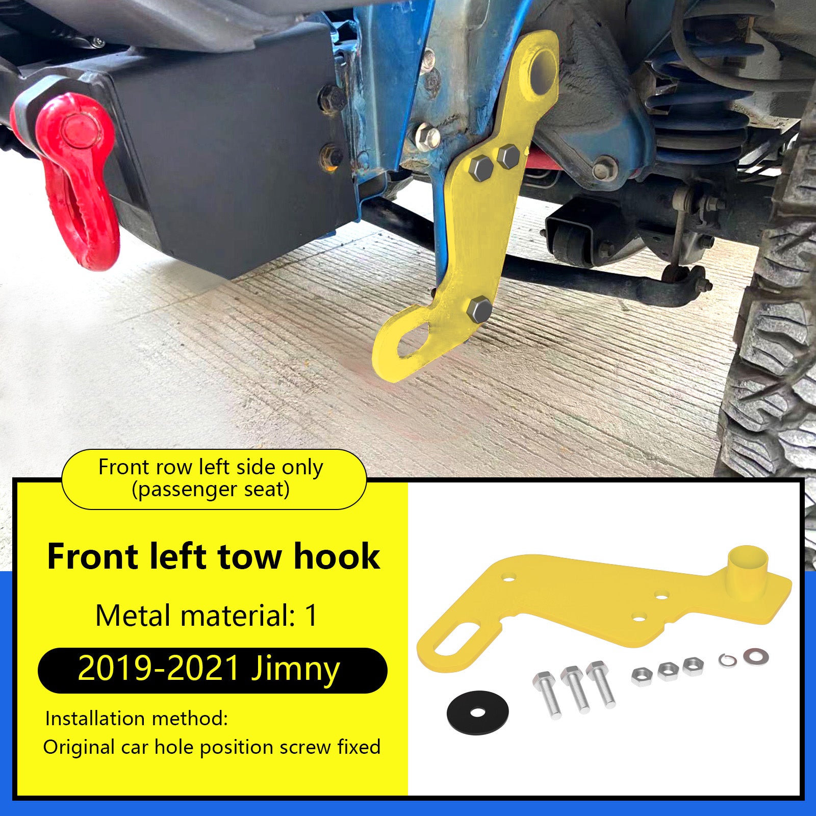 Left Front Towing Hitch Trailer Hitch Pour Suzuki Jimny JB64W JB74 2019-2023