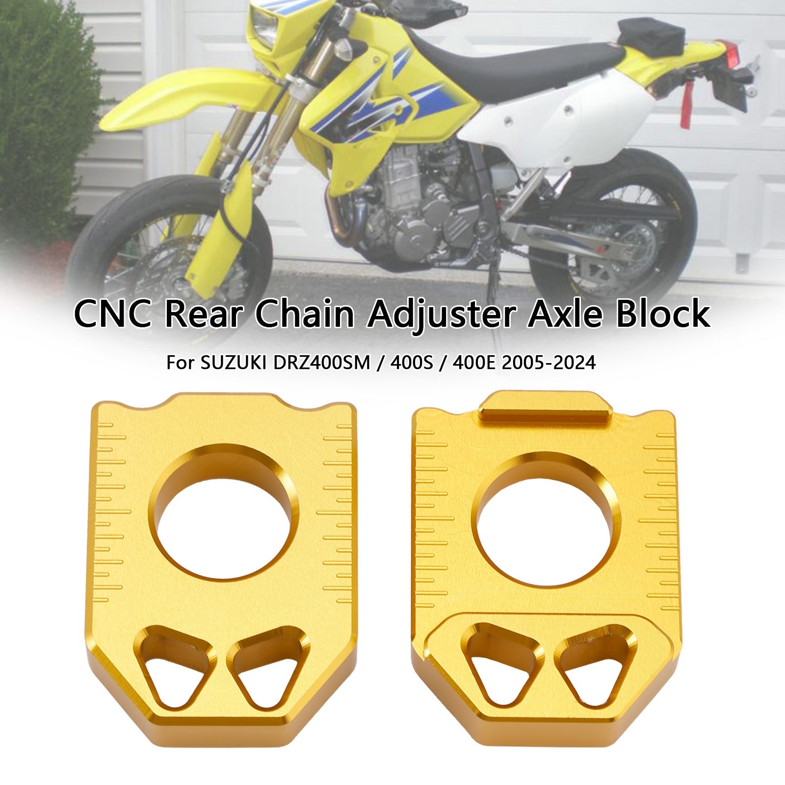 Blok&CNC os zadnjega napenjalnika verige za SUZUKI DRZ400SM 400S 400E 2005-2024