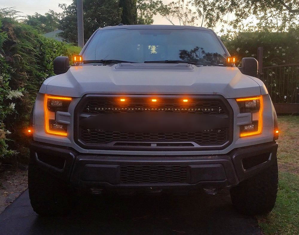 Luces LED de repuesto para parrilla Ford F150 2015-2019, 3 luces LED para parrilla estilo Raptor F150, genéricas