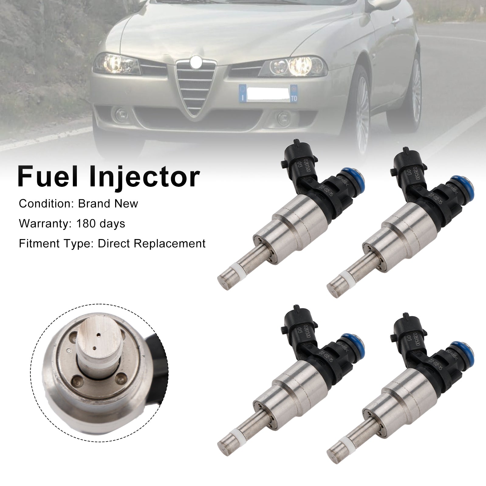 Inyector de combustible de 4 piezas 0261500013 para Alfa Romeo 156 932 GT 937 GTV Spider 916 2.0