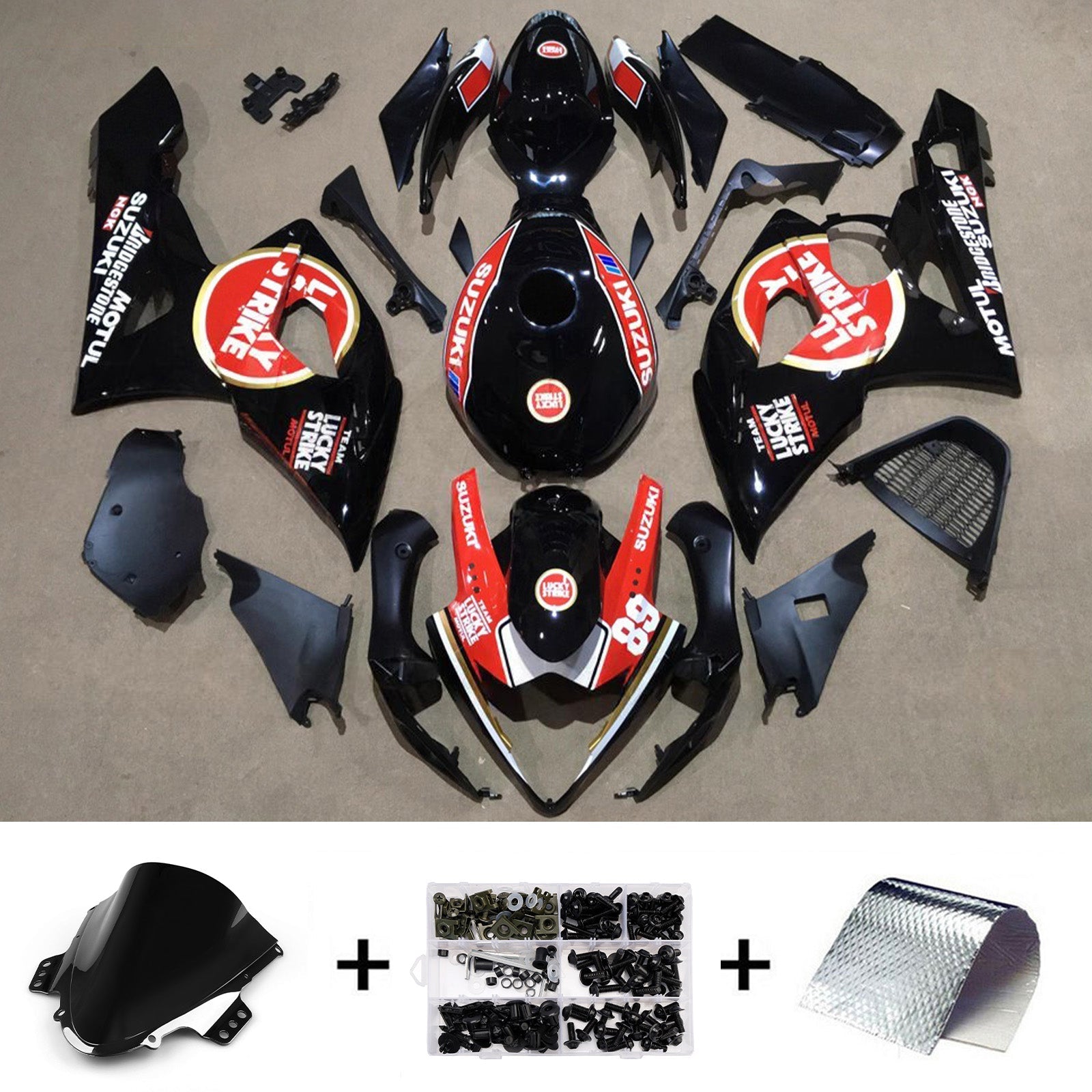 Kit de carénage injecté en plastique ABS pour Suzuki GSXR1000 2005-2006 K5