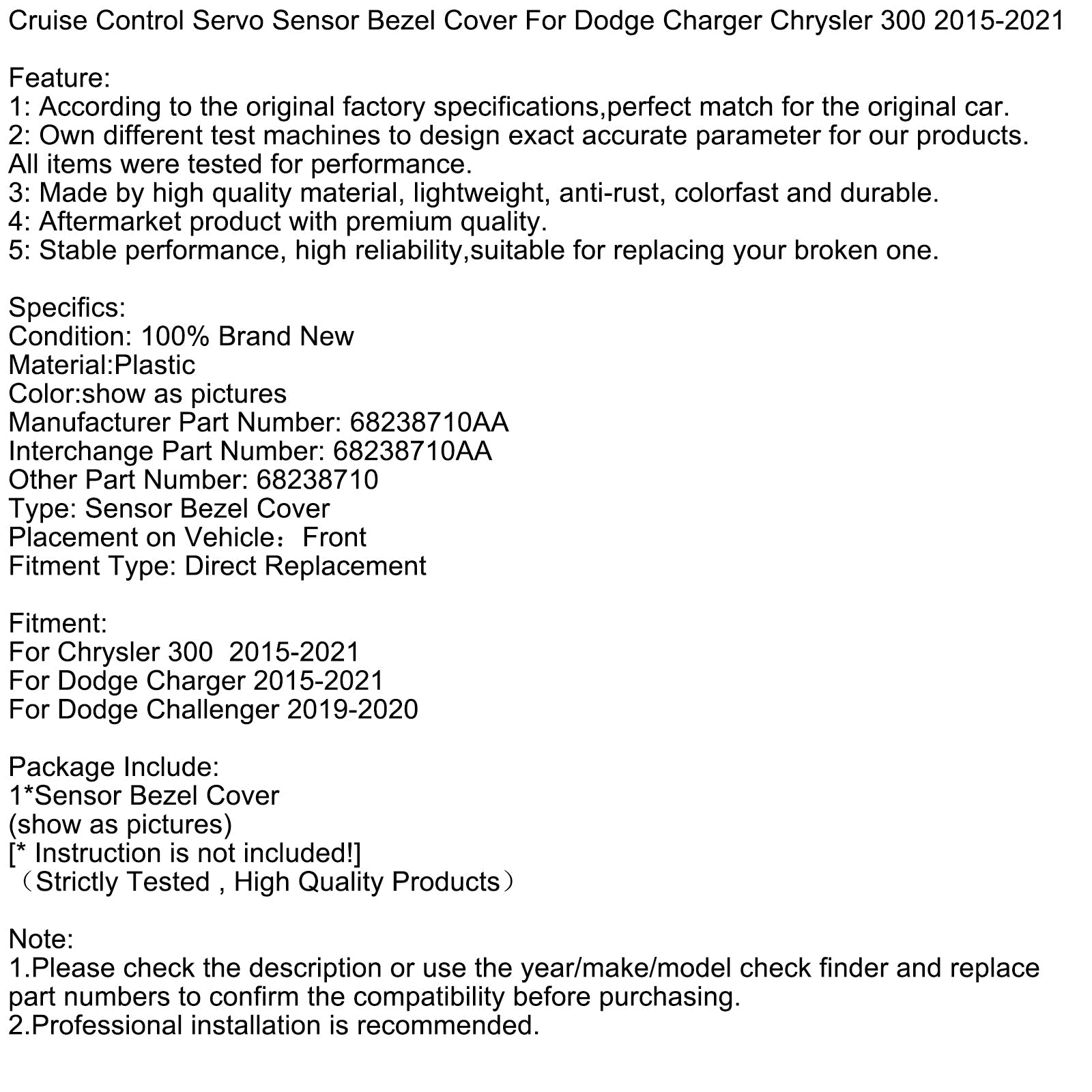 Senzor za hitrost senzorjev za Dodge Charger Chrysler 2015-2021