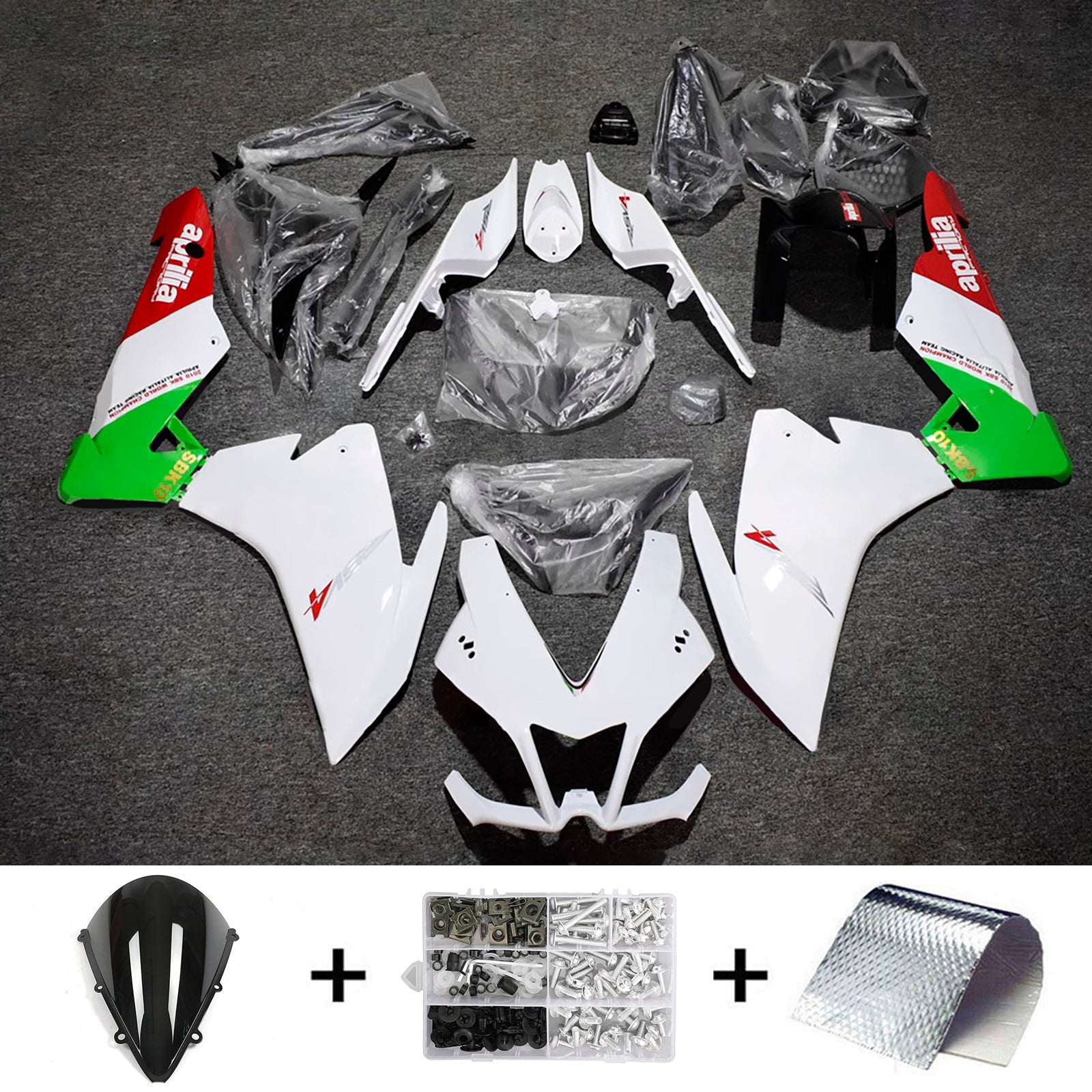 Kit de carénage d'injection Aprilia RSV4 1000 2009-2015 Carrosserie Plastique ABS