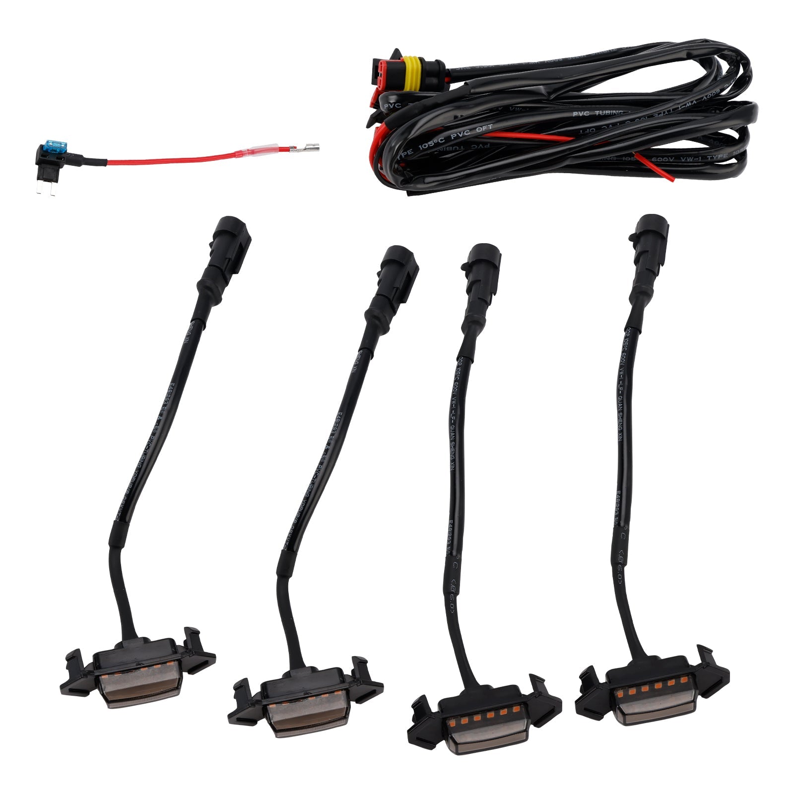 Kit d'éclairage LED pour calandre avant à lentille fumée ambrée pour Toyota Tacoma 2016-2023