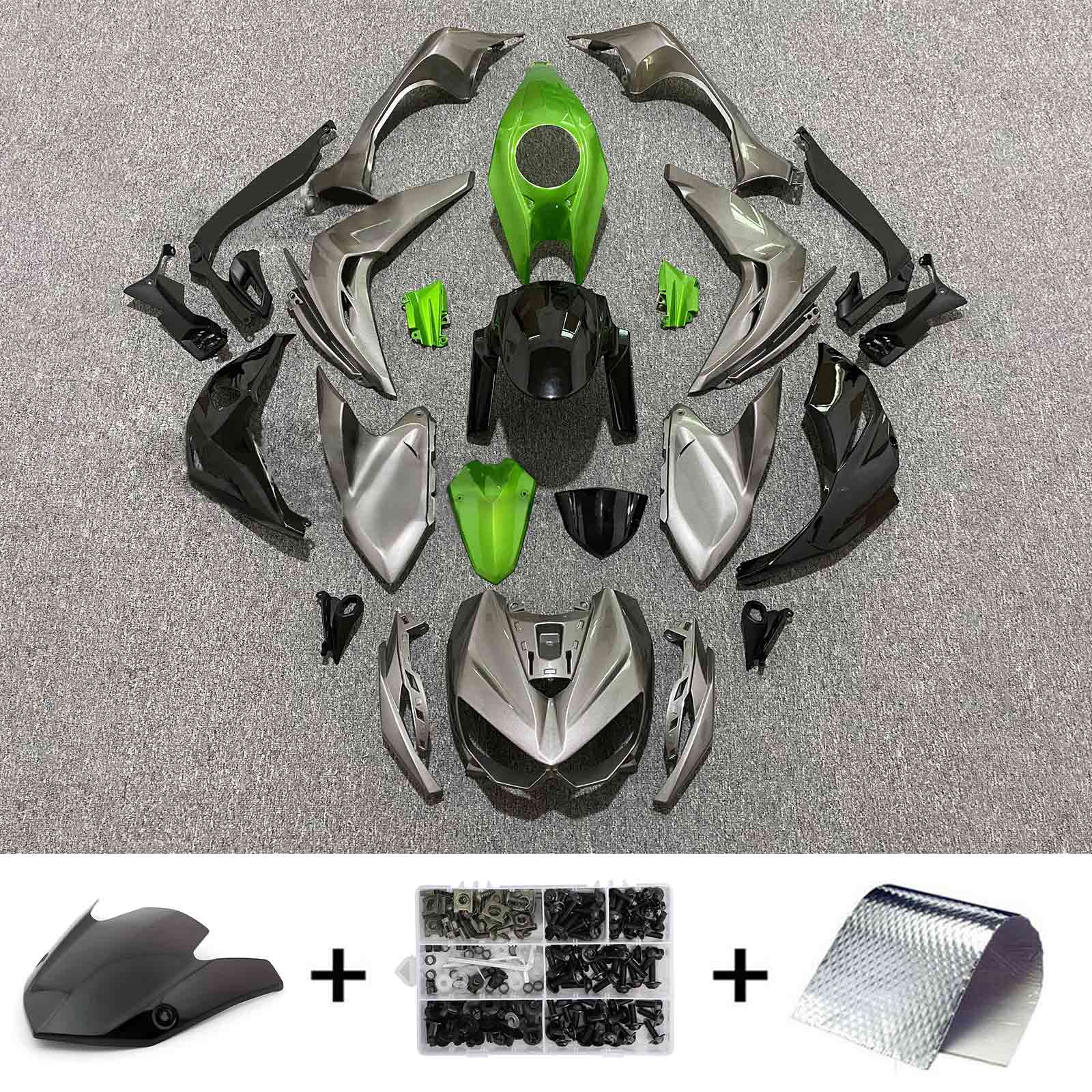 Kit de carénage en plastique ABS injecté compatible avec Kawasaki Z1000 2014-2017