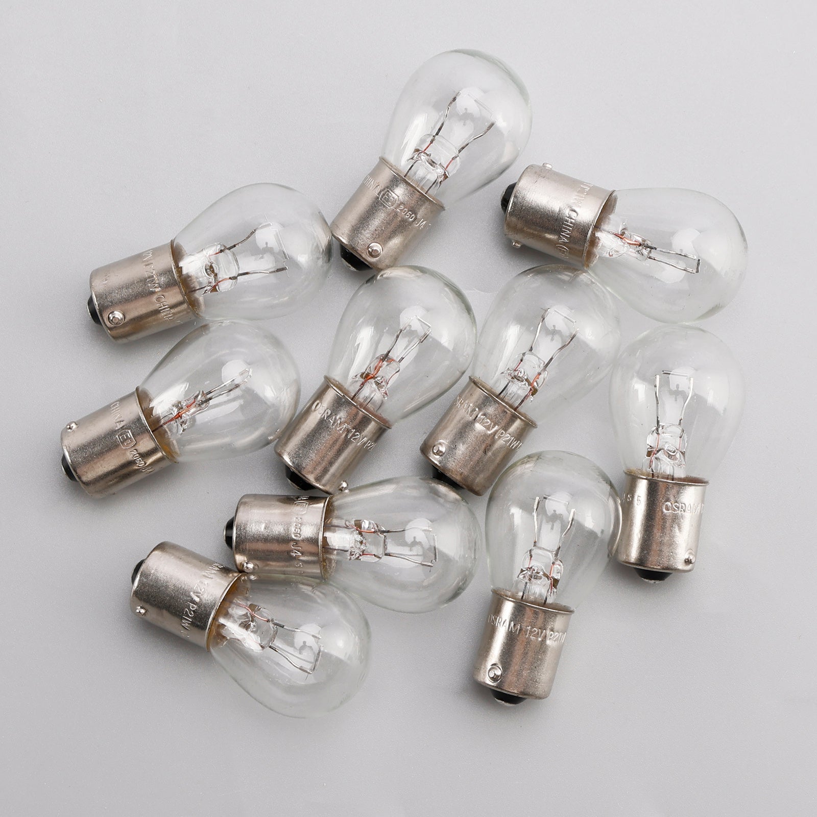 Lot de 10 ampoules tubulaires pour éclairage de voiture P21W BA15S 7506 12 V 21 W pour OSRAM