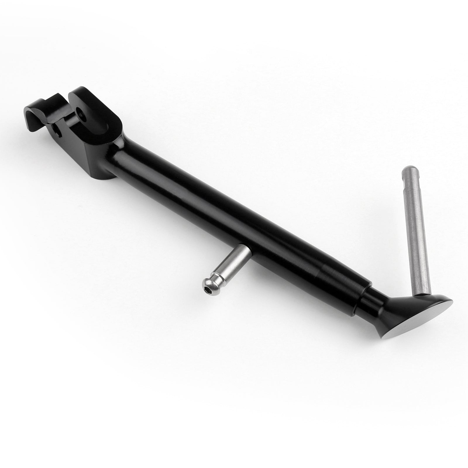 Cavalletto laterale regolabile in alluminio CNC nero per Yamaha YZF R25 R3 MT-03 2015-2016