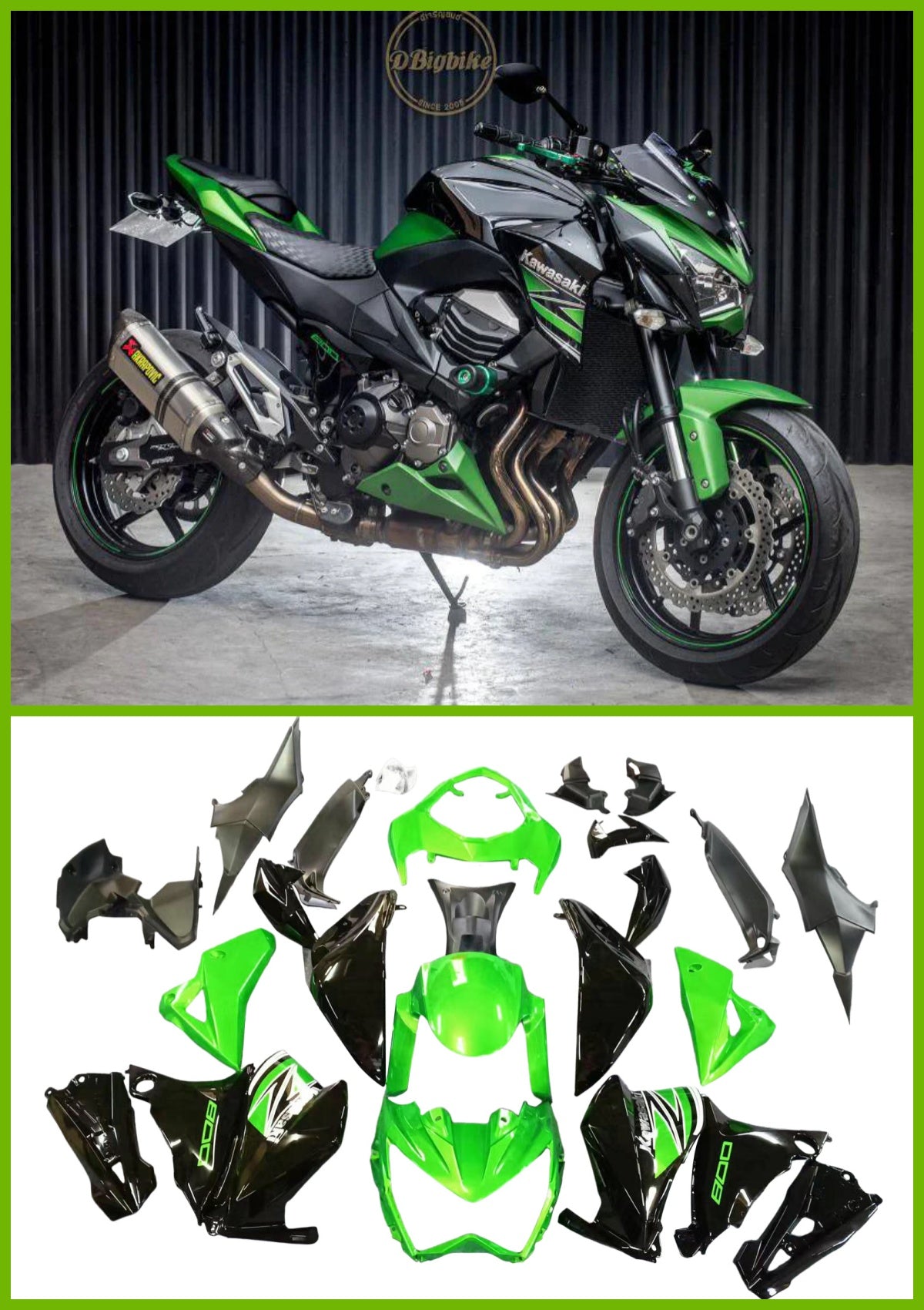 Kit carena Amotopart Kawasaki Z800 2013-2018