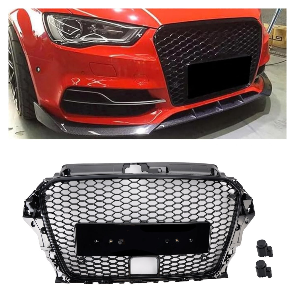 Rešetka rešetke sprednjega odbijača RS3 za Audi A3 Sline S3 2013-2016 z ACC