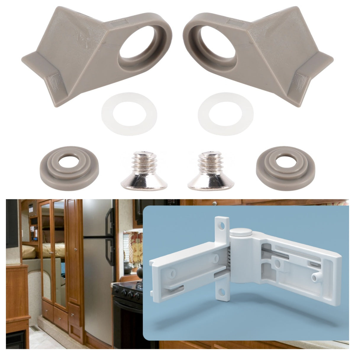 Pestillo de bloqueo de la puerta Electrolux + Dometic 2412125011 (blanco) para acampar con carárdico 241234560