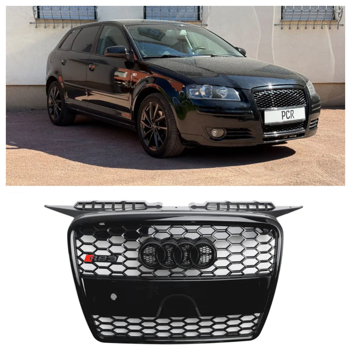 RS3 voor bumpergrillstijl voor Audi A3 8P 2004-2008 8P4853651A