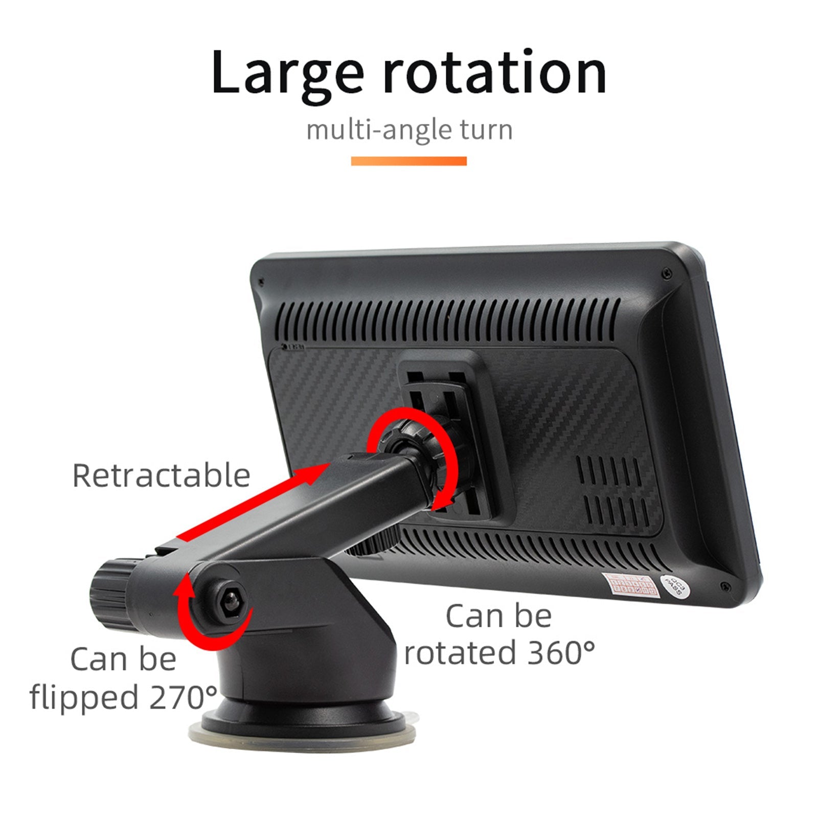 7 inch draagbare auto MP5-speler Bluetooth-monitor Draadloos Carplay + 4 LED-camera's