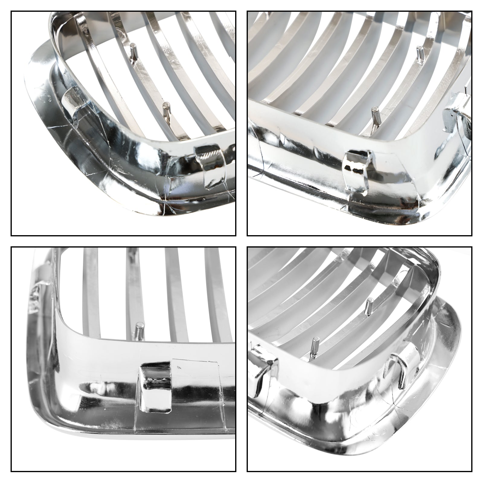 2PCS Chrome Front Kidney Grill Grille Pour BMW 7 Series E38 1994-2001